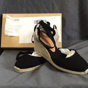 Castaner Carina Black Espadrilles Size 10